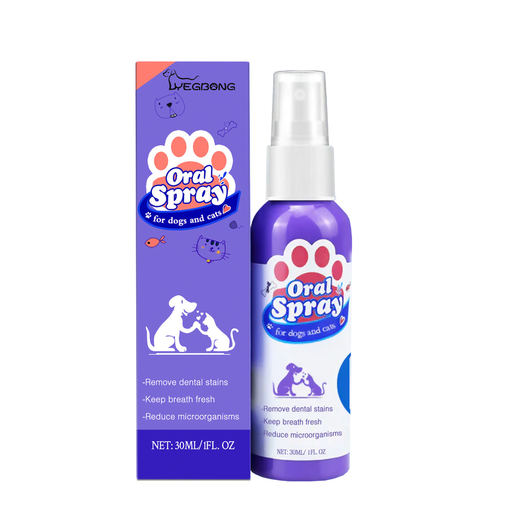 Spray Dental para Cães e Gatos – Hálito Fresco Sem Escovar