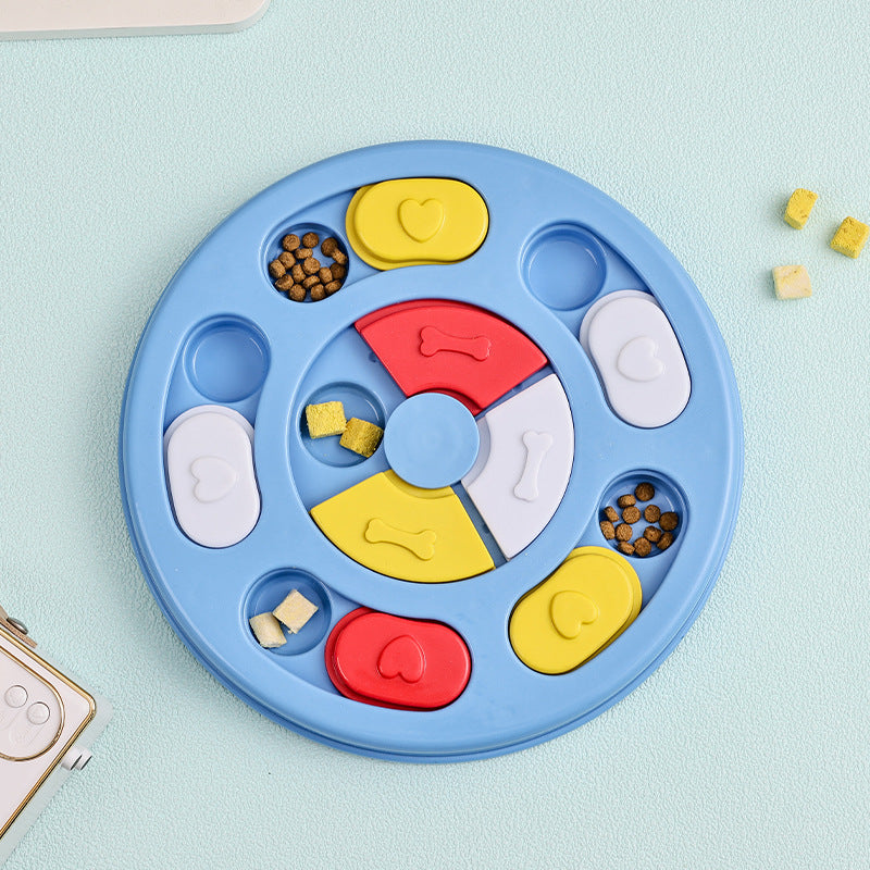 Interactive Slow Feeder Dog Bowl - Puzzle Toy for Pets